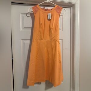 The Limited Orange Sleeveless Mini Dress